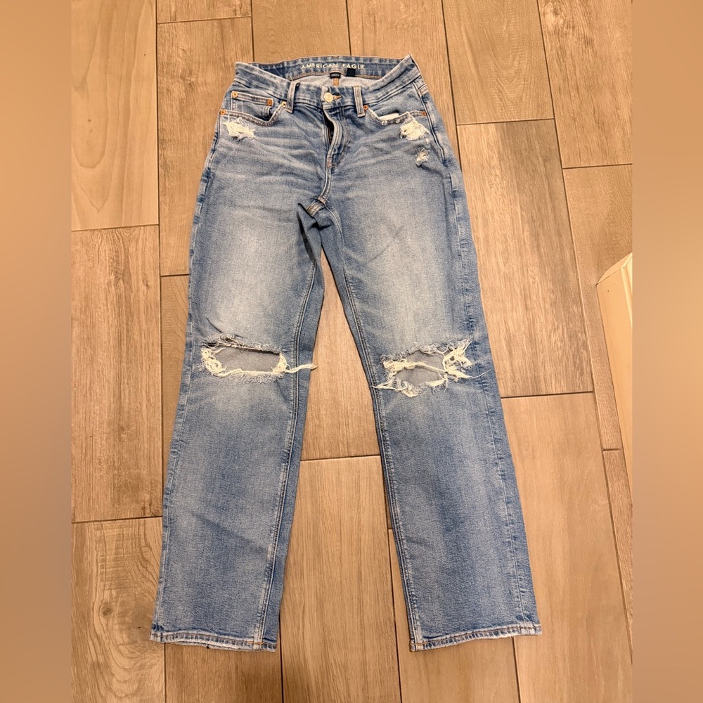 American Eagle Outfitters Womens Curvy Straight Jeans